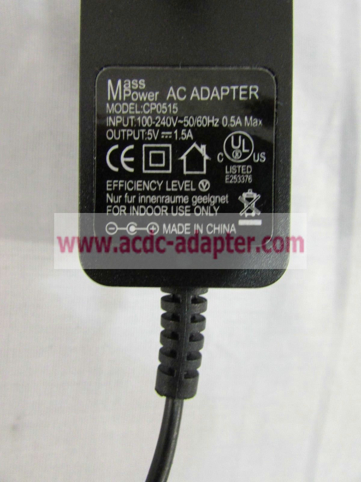 NEW Mass Power AC Adapter CP0515 5.0V 1.5A wall charger